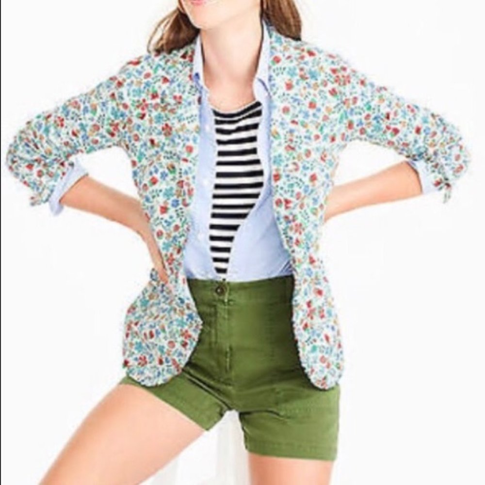 Liberty Art Fabric for J Crew Floral Blazer size 2